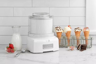 cuisinart ice cream maker on a kitchen counter