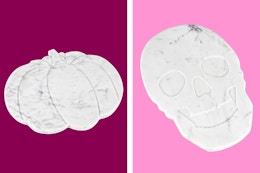 Two Way to Celebrate Marble Serving Trays: Pumpkin & Skull
