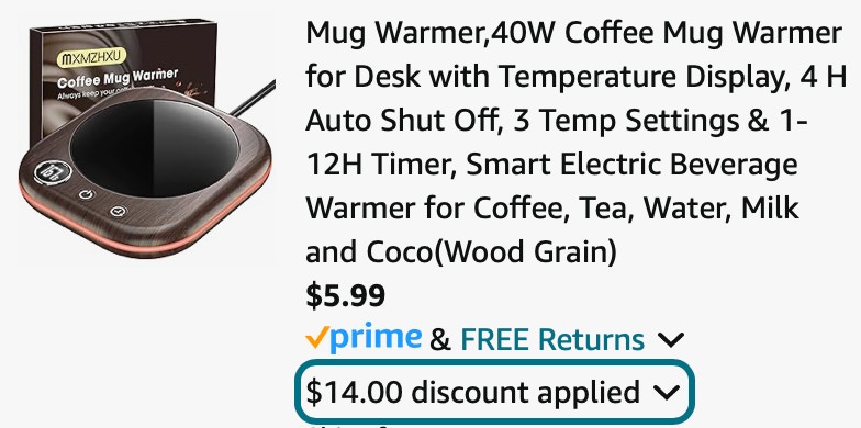 MXMZHXU Mug Warmer,40W Coffee Mug Warmer for Desk with Temperature Display