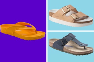 collage of birkenstock sandals