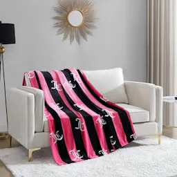 Juicy Couture Plush Throw Blanket