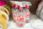 dreft laundry stain remover sitting on a target shelf