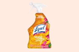 a spray bottle of Lysol cleaner