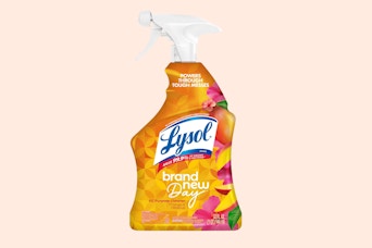 a spray bottle of Lysol cleaner