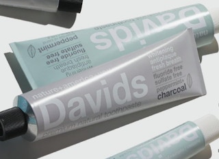 tube of toothpaste on a white background