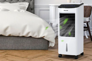 Costaway air cooler in bedroom