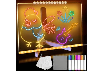 LED Drawing Board With Markers