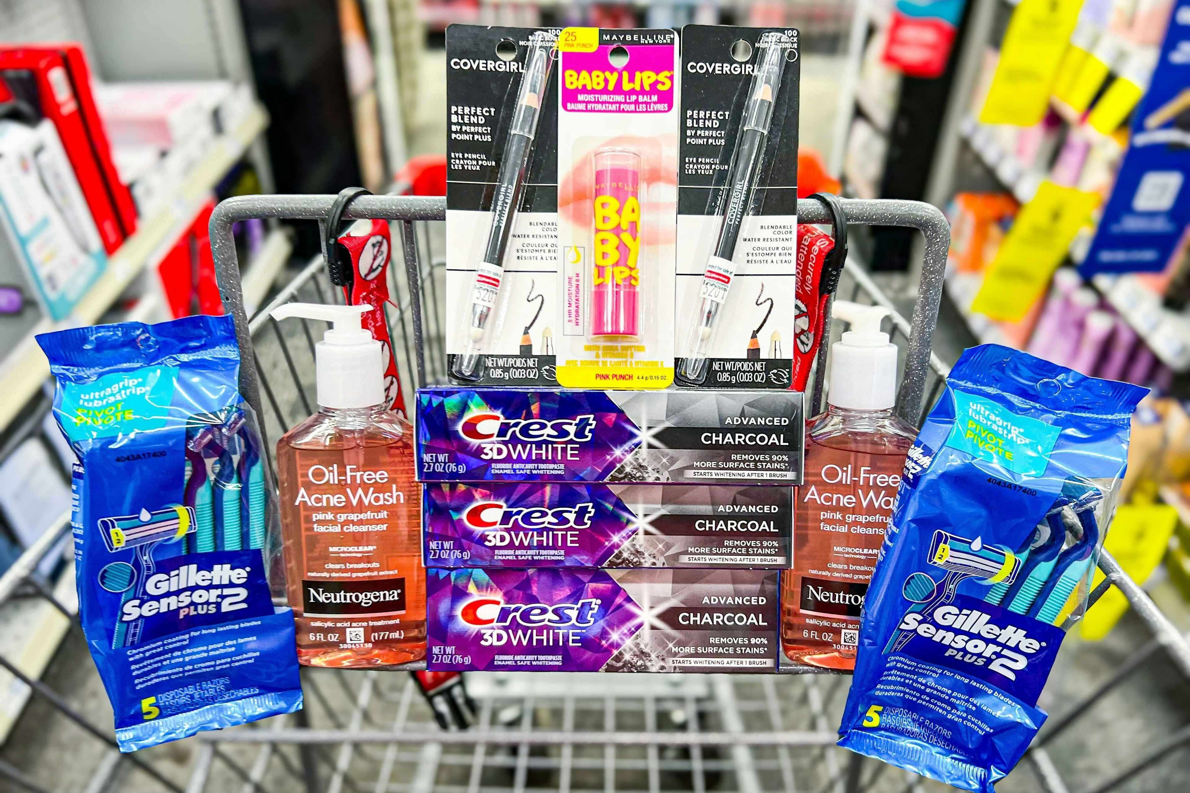 cvs gillette crest neutrogena maybelline covergirl