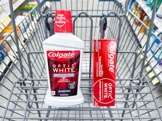 colgate toothpaste and mouthwash in walgreens cart