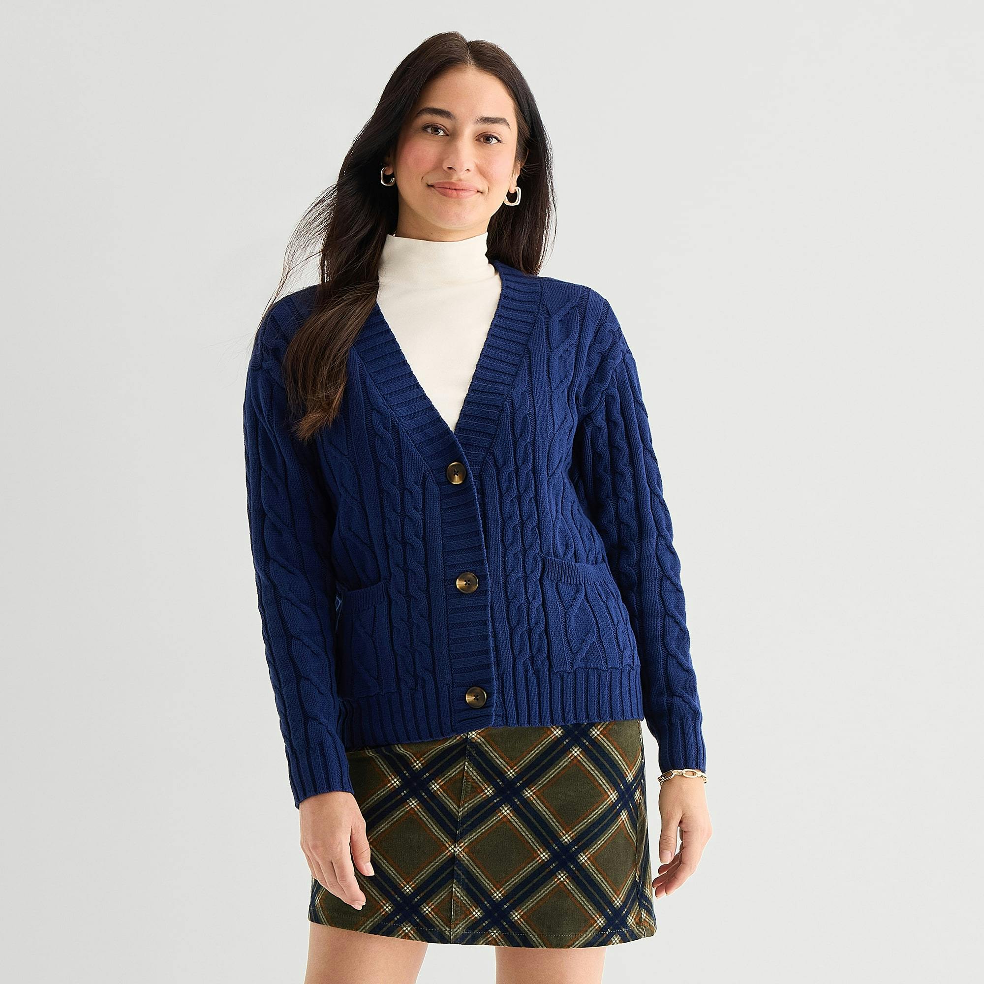 St. John's Bay Women's Cable Knit Cardigan