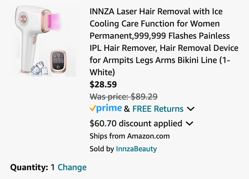 Amazon cooling Laser Hair Removal Device 2024