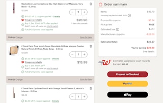 walgreens loreal maybelline screenshot