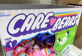 close up of care bears logo