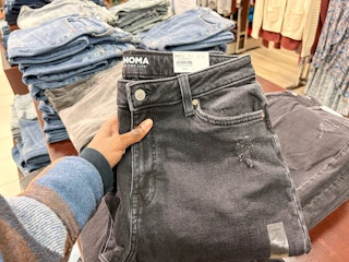 womens jeans on shelf