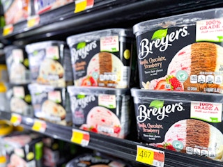 breyers ice cream in a cooler