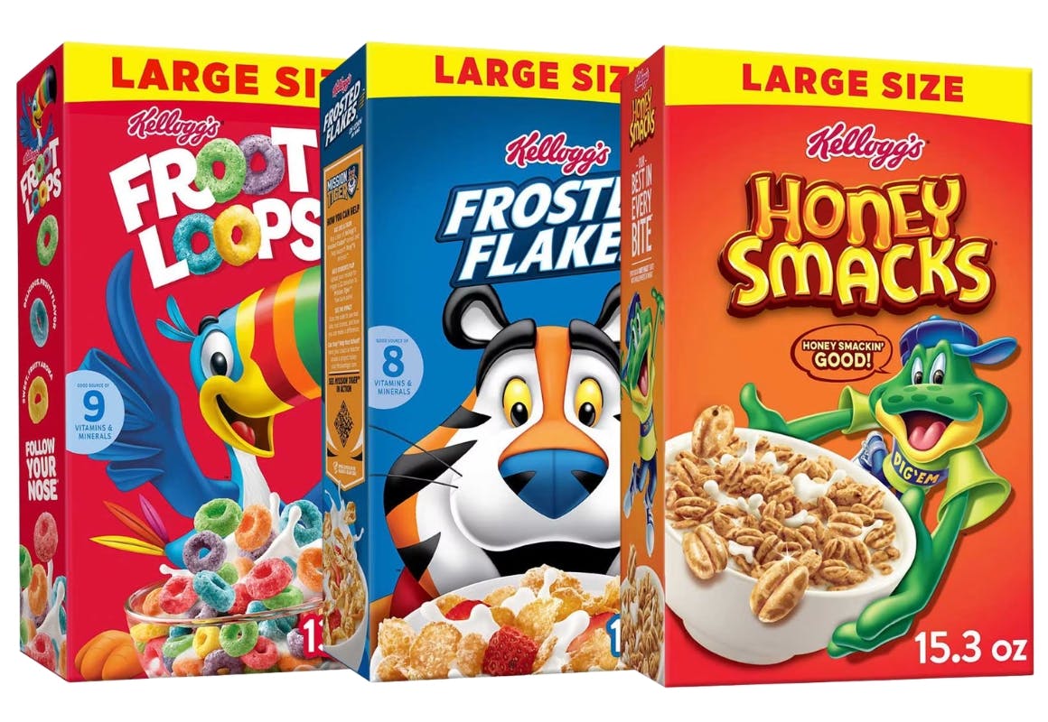 9 Kellogg's Cereal Boxes