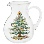 Christmas Tree Glass Pitcher