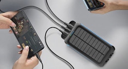 a power bank charging a phone