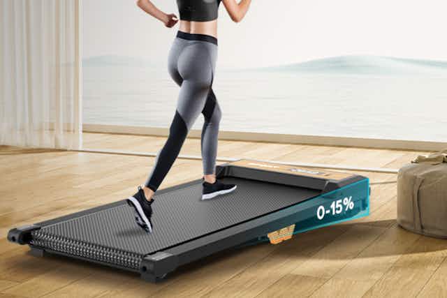 2-in-1 Walking Pad Treadmill, Just $81 on Amazon (Reg. $220) card image