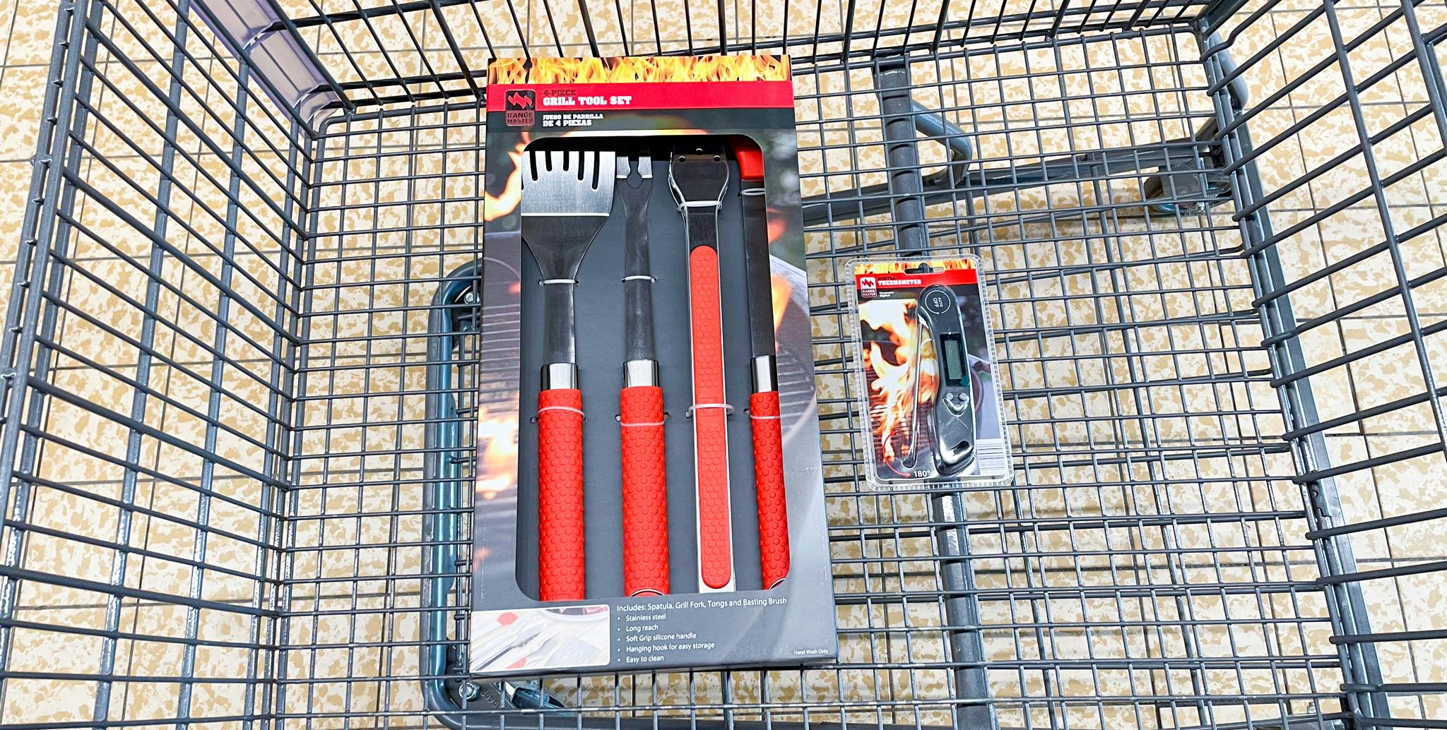 Father's Day Deal 70 Tabletop Grill, 13 BBQ Tool Set + More at Aldi