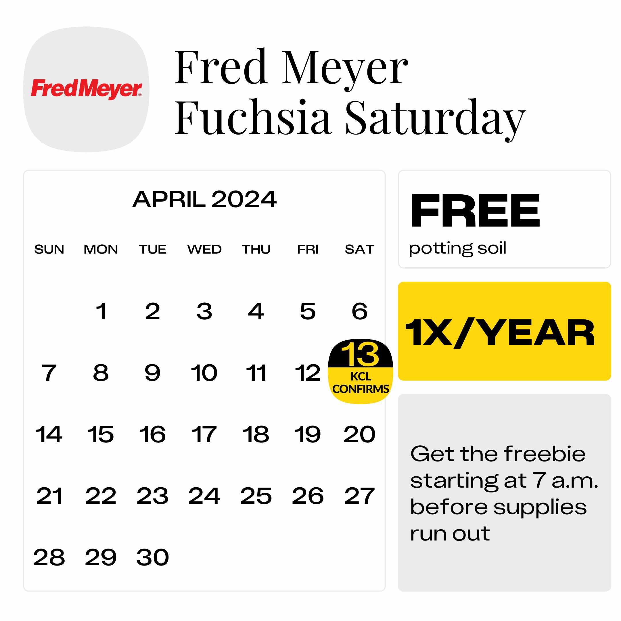 fred meyer fuchsia saturday calendar