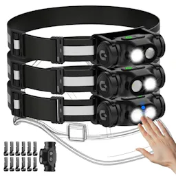 Rechargeable LED Headlamp 3-Pack