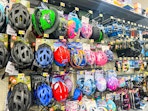 walmart bike helmet area aisle