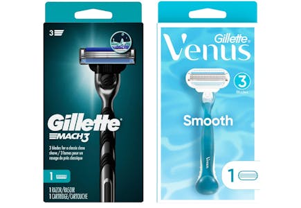 1 Gillette + 1 Venus Razor