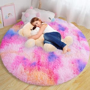 Round Fluffy Rug