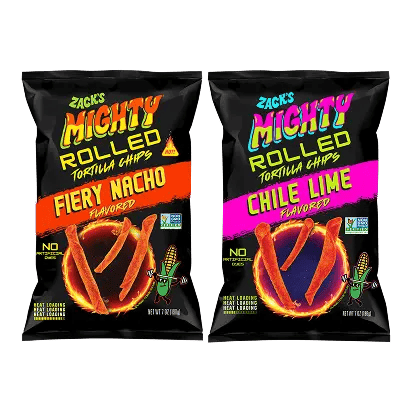 2 Zak's Mighty Rolled Tortilla Chips