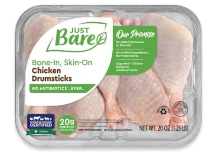 2 Just Bare Chicken Drumstick Packs