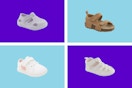 4 pairs of Carter's baby shoes together