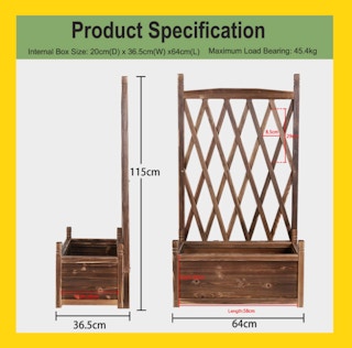 AliExpress Raised Garden Bed Trellis Planter, Large