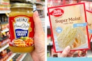 dollar general heinz gravy and betty crocker cake mix 2-photo collage