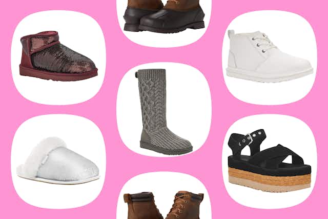 Ugg Shoe Sale at Zappos: Boots, Slippers, and More Starting at $60 card image
