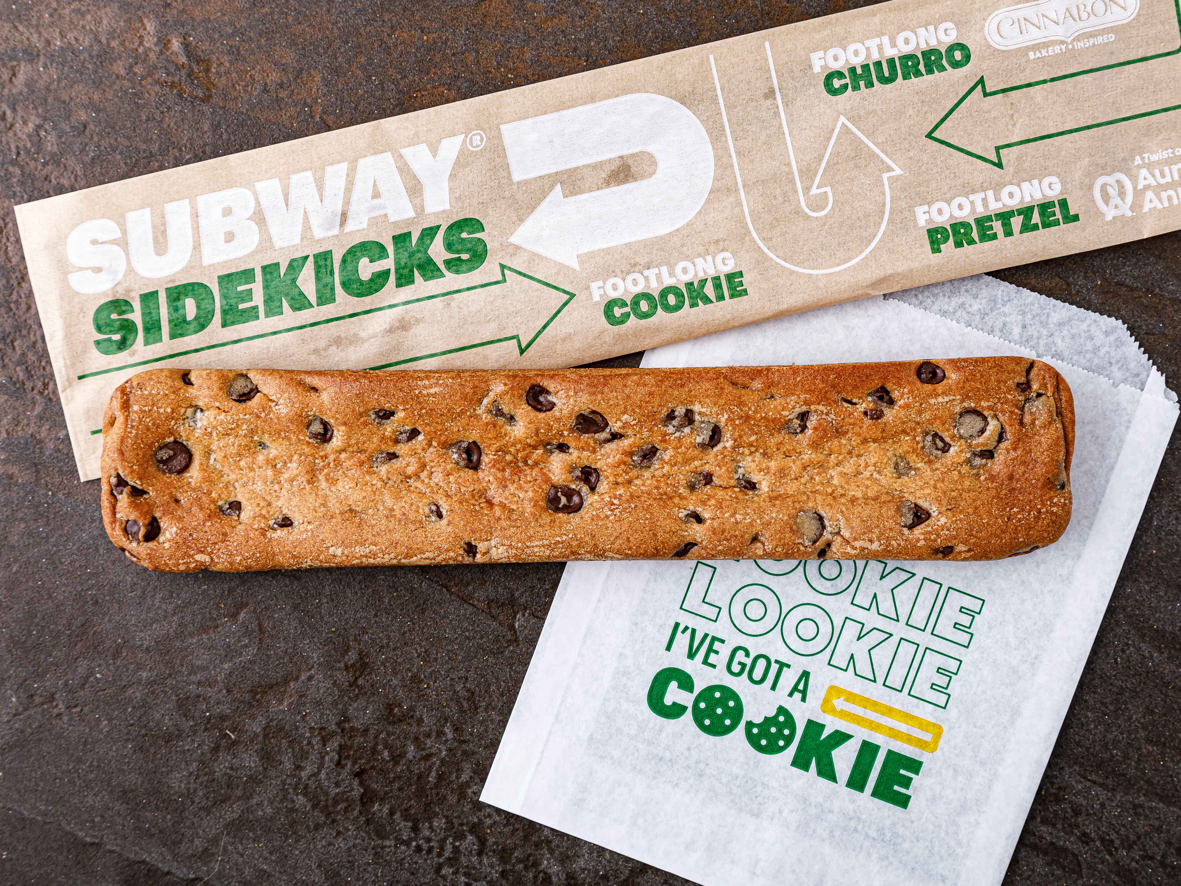a footlong cookie from Subway
