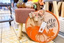aldi fall decor on store floor