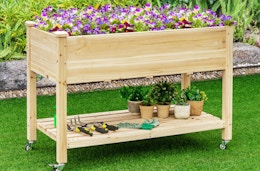 This Elevated Wood Planter Bed Is Only $100 at UntilGone (Reg. $230) card image