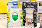 febreze and air wick air fresheners on store shelf