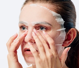 face mask on a person's face