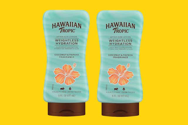 Hawaiian Tropic After Sun Body Lotion 2-Pack, Now $6.23 on Amazon card image