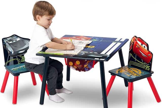 Disney Pixar Cars Kids' Table and Chair Set, Just $39 on Amazon card image