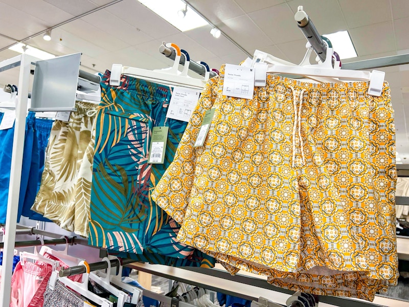 mens swim trunks on display at target