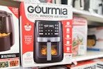 gourmia 6-quart air fryer sitting on a target shelf
