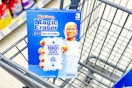 mr clean magic erasers in a cart