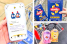 collage with barilla, softsoap, and a hand holding a smartphone displaying a 1-clip coupon in the kcl app