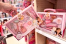 disney princess makeup tote in front of a hair tote on a target shelf