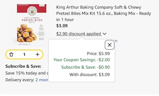 bread mix Amazon receipt