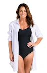 Women's Button Down Tunic Cover Up