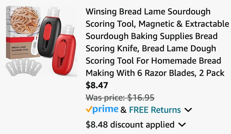 Winsing Bread Lame Sourdough Scoring Tool, Magnetic & Extractable Sourdough Baking Supplies Bread